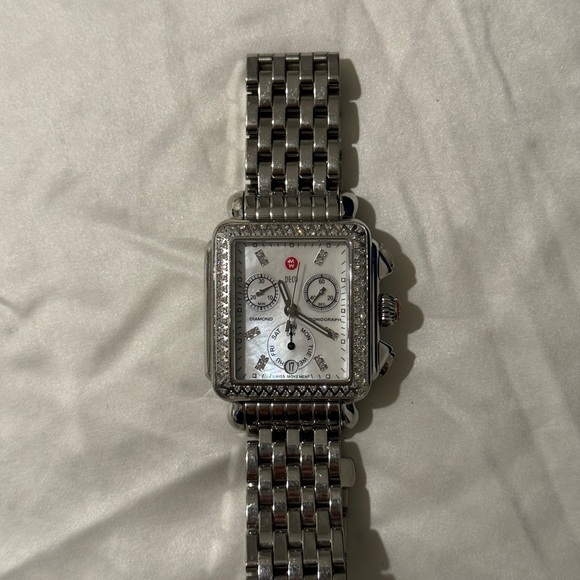 Michele Deco Stainless Diamond Watch - Picture 7 of 16